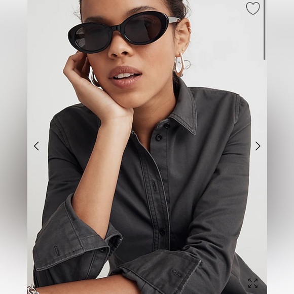 Madewell Size 10 Grey Fitted Dart Button Down Heavyweight Shirt NWT Canvas Chore - Picture 4 of 12